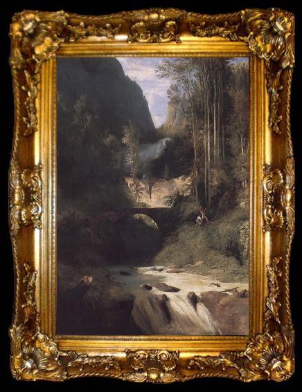 framed  Carl Blechen Gorge near Amalfi, ta009-2
